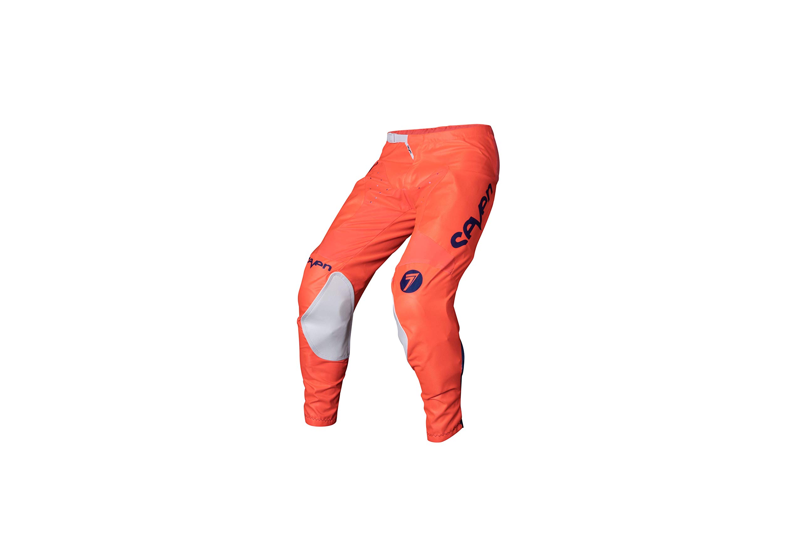 Seven Men's Annex Bortz Pant - Coral & Navy, Size 34 | Comfortable Stretch Chinos for Business Casual & Office Wear