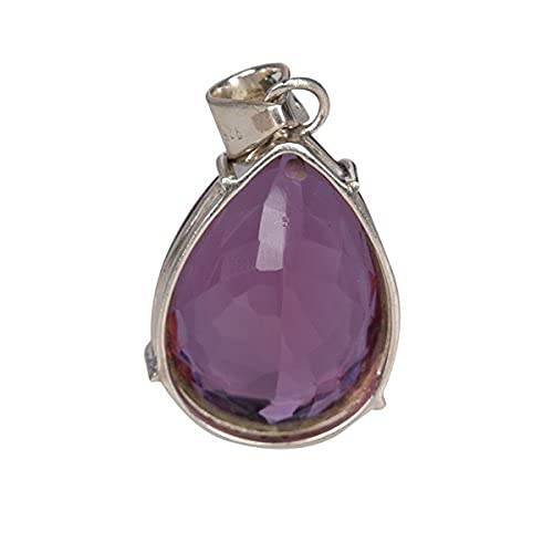 GEMHUB 90.00 Ct Alexandrite Color Changing Necklace - Pear Shape Pendant DO-734 | Elegant Fine Jewelry for Women, Perfect Gift for Anniversary, Birthday & Special Occasions