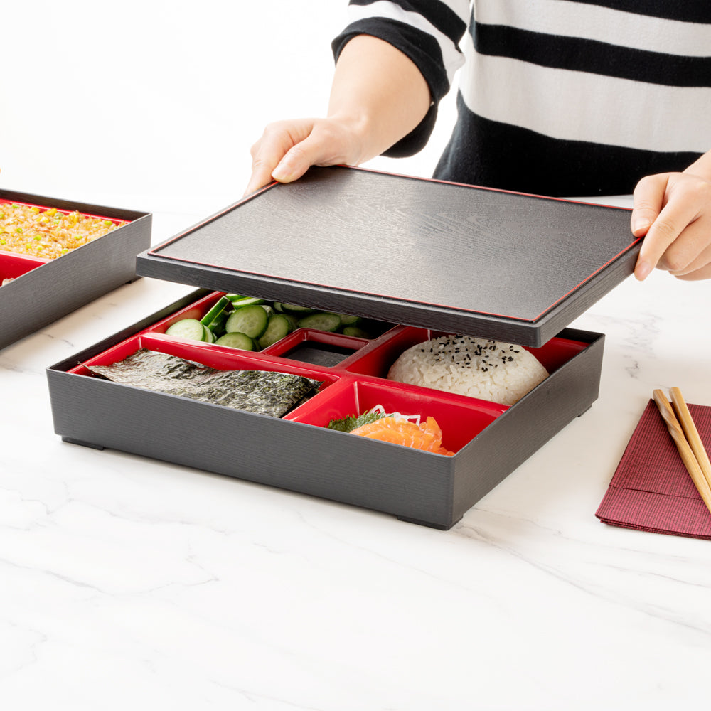 Premium Japanese Bento Box - 5 Compartment Large Rectangle Lunch Container (12.25