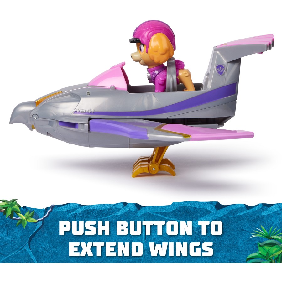PAW PATROL Jungle Pups Skye's Falcon Vehicle Toy - Adventure Playset for Kids, Boys & Girls - Perfect for Pretend Play & Action Figure Adventures
