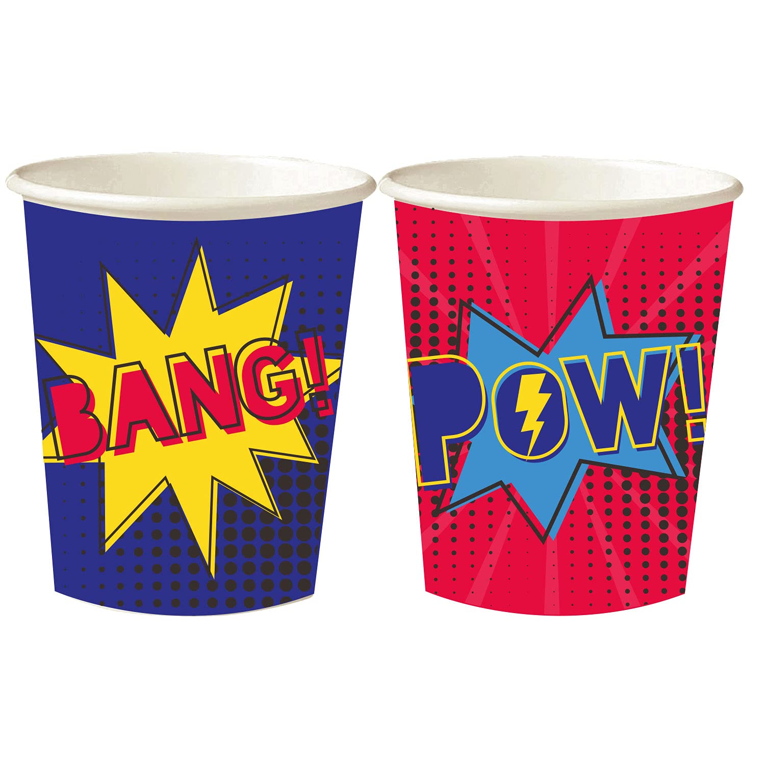 Amscan 9909087 Super Hero Mixed Cups 250Ml (8.5oz) - 12 Pack | Party Supplies for Kids Birthday, Halloween & Superhero Themed Events | BPA-Free Plastic Drinkware for Juice, Soda & Water