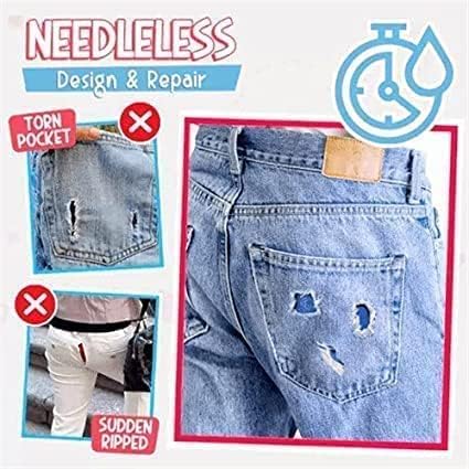 Quick Dry Multi-Fabric Sewing Glue - Strong Fabric Adhesive for Jeans, Pants, Cotton, Flannel, Denim & Leather Repair - Fast Drying Cloth Glue (50g) - Perfect for DIY Crafts, Clothing Repairs & Upholstery Projects