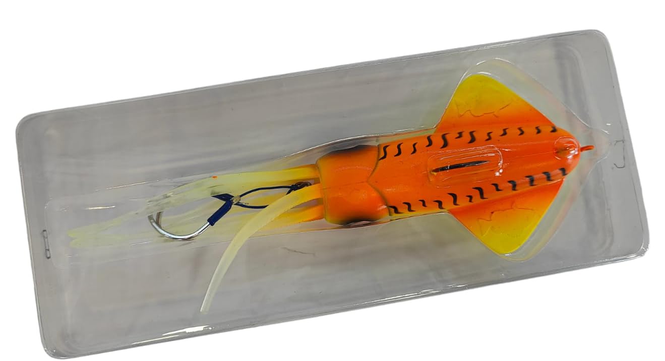 Premium VETROS PVC Squid Lures for Grouper, Snapper, Tuna & Amberjack Fishing - Saltwater & Freshwater Artificial Bait with Realistic Action - Perfect for Deep Sea, Offshore & Inshore Angling