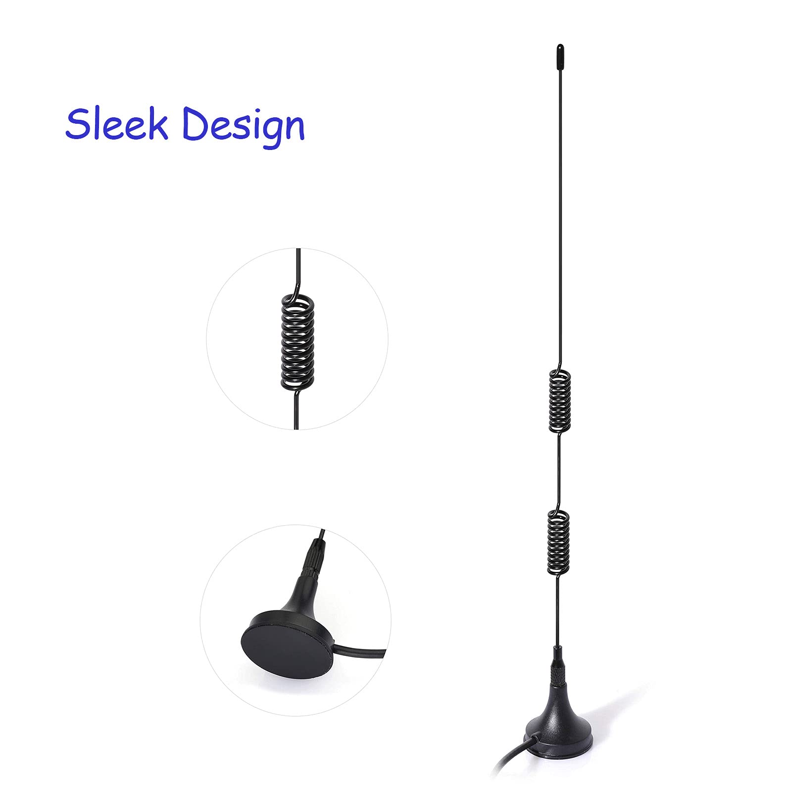 Bingfu Dual Band VHF UHF 136-174MHz 400-470MHz Ham Radio Antenna with Magnetic Base - SMA Female Connector for Kenwood, Wouxun, BaoFeng BF-F8HP, UV-5R, UV-82, BF-888S - Perfect for Emergency Communication, Outdoor Adventures, and Two-Way Radio Enthusiasts