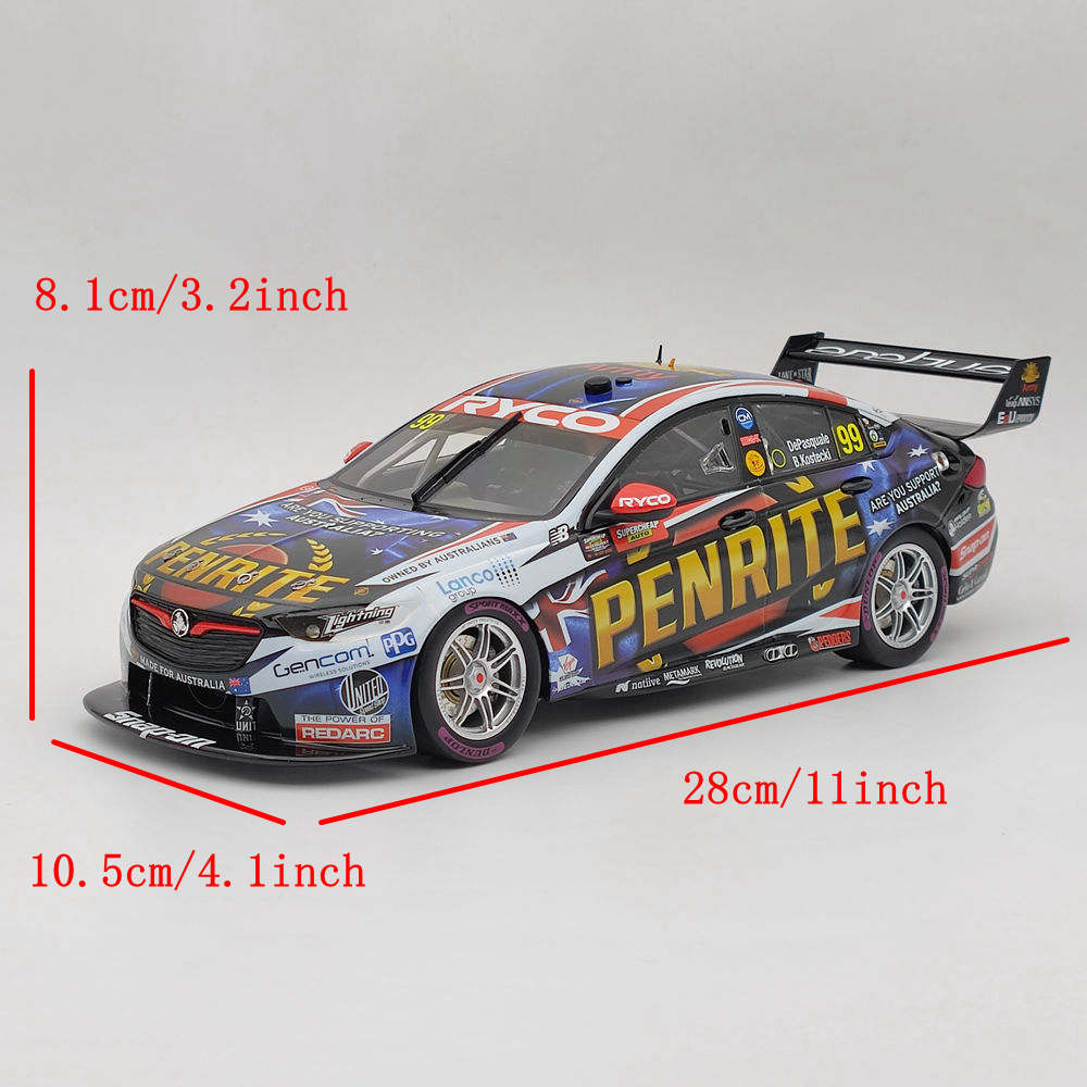 1/18 Scale Authentic Penrite Racing #99 ZB Commodore Supercar 2020 Resin Diecast Model Car - Collectible Racing Toy Gift for Adults & Kids - Perfect for Display, Racing Enthusiasts & Car Collectors