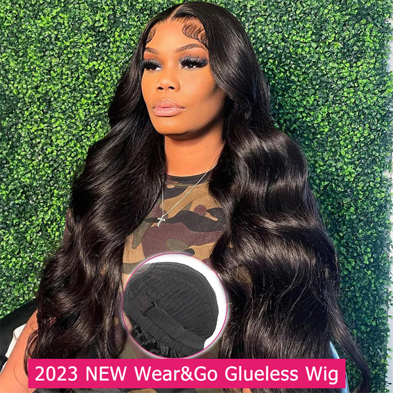 Eullair Wear Go Glueless Wig - Body Wave 6x4 5x5 Lace Wig with Pre Cut Lace & Pre Plucked Hairline - Beginner Friendly 3D Elastic Dome Cap - Perfect for Daily Wear, Cosplay, and Special Occasions