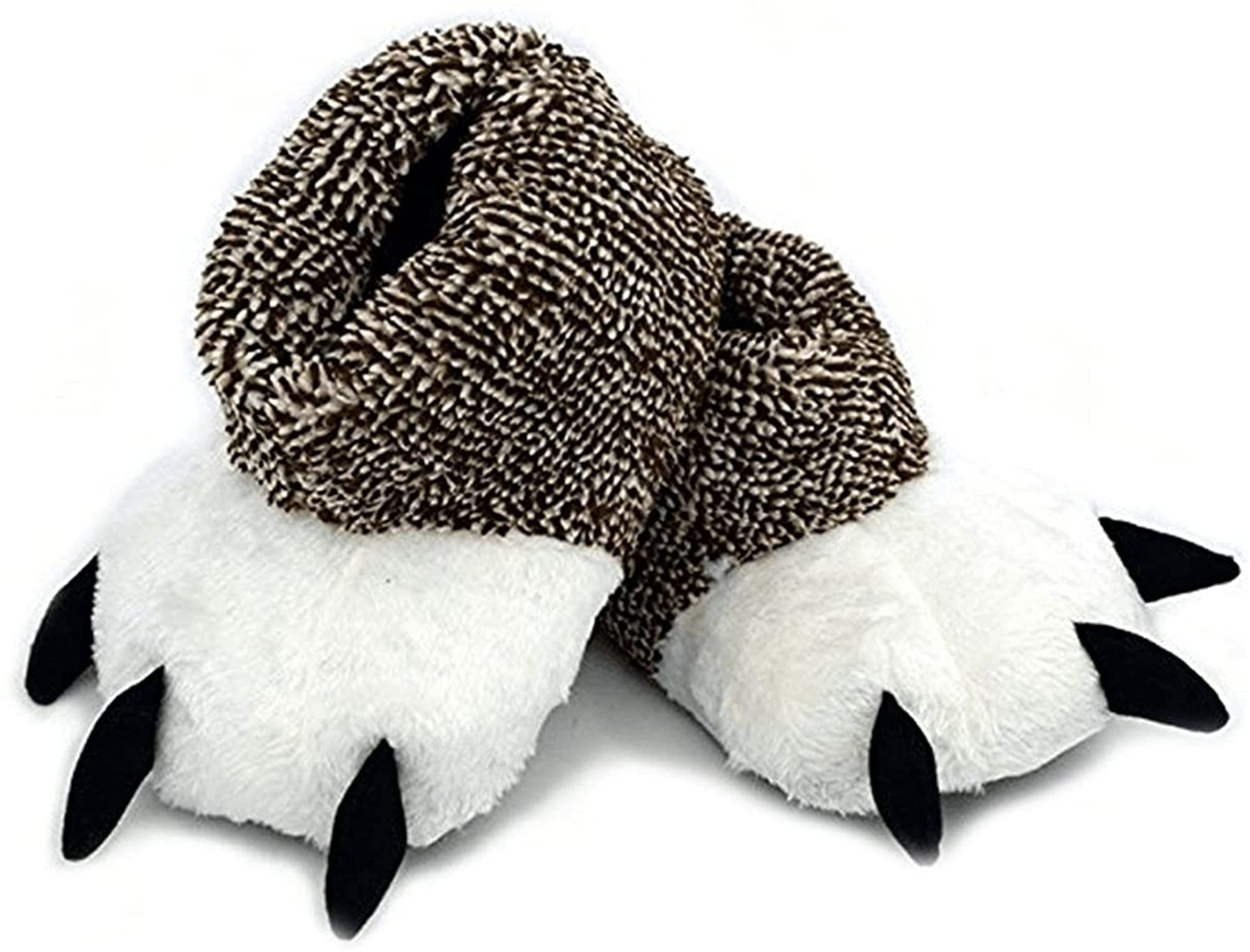 Warm & Cozy Bear Paw Slippers for Women & Men - Plush Cartoon Animal House Shoes for Winter - Soft & Comfortable Indoor/Outdoor Home Footwear - Perfect for Lounging, Relaxing & Gift Giving
