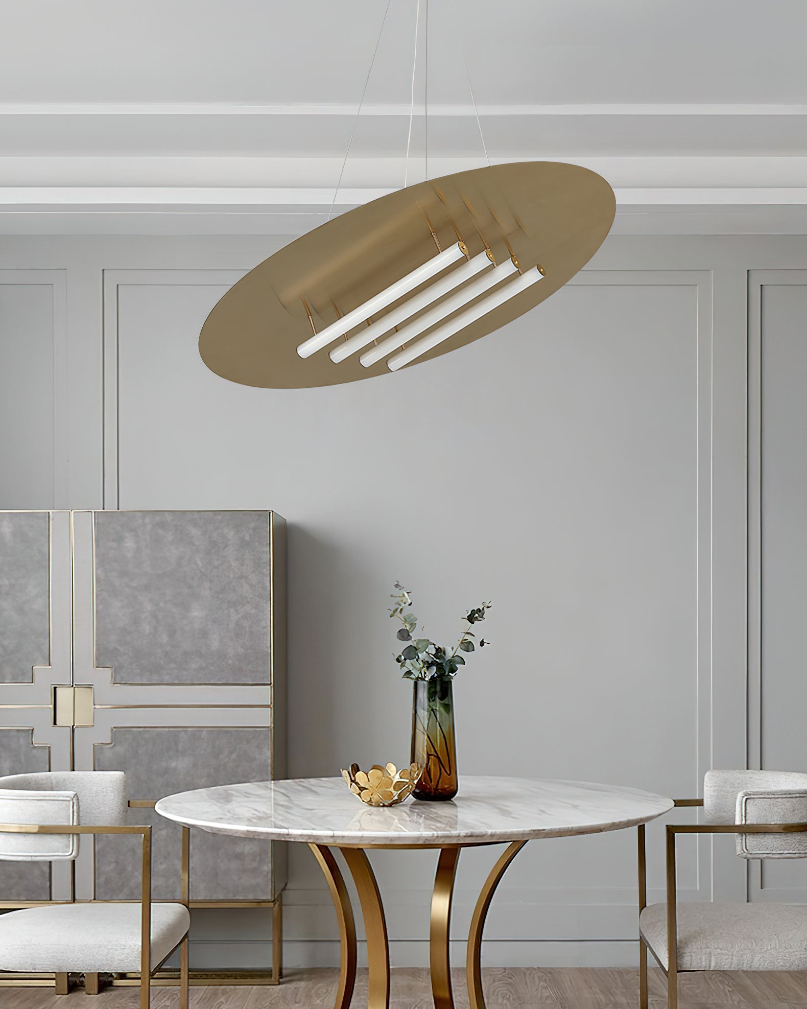 Modern Big Disc Pendant Lamp - Stylish Ceiling Light Fixture for Dining Room, Kitchen Island & Living Room Decor