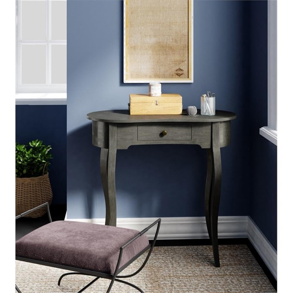 Finch Thaddeus Modern Gray Console Table - Entryway Sofa Table, Hallway Accent Table for Living Room, Bedroom & Office Decor