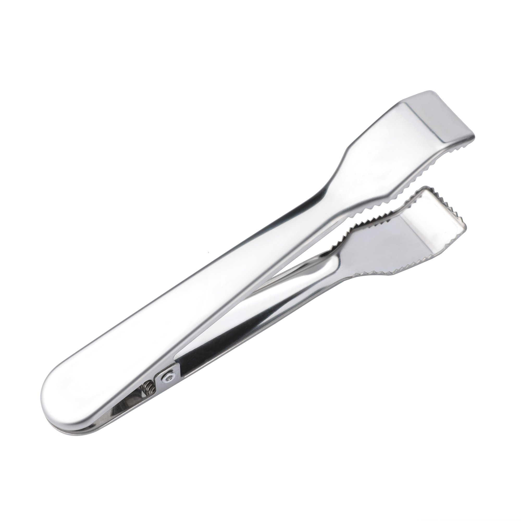 Stainless Steel Ice Tongs with Claw Grip Teeth - 6.7 Inch Barware for Ice Buckets, Block Ice & Sugar Cubes - Perfect for Home, Kitchen, Hotel & Cocktail Party Serving (Silver)