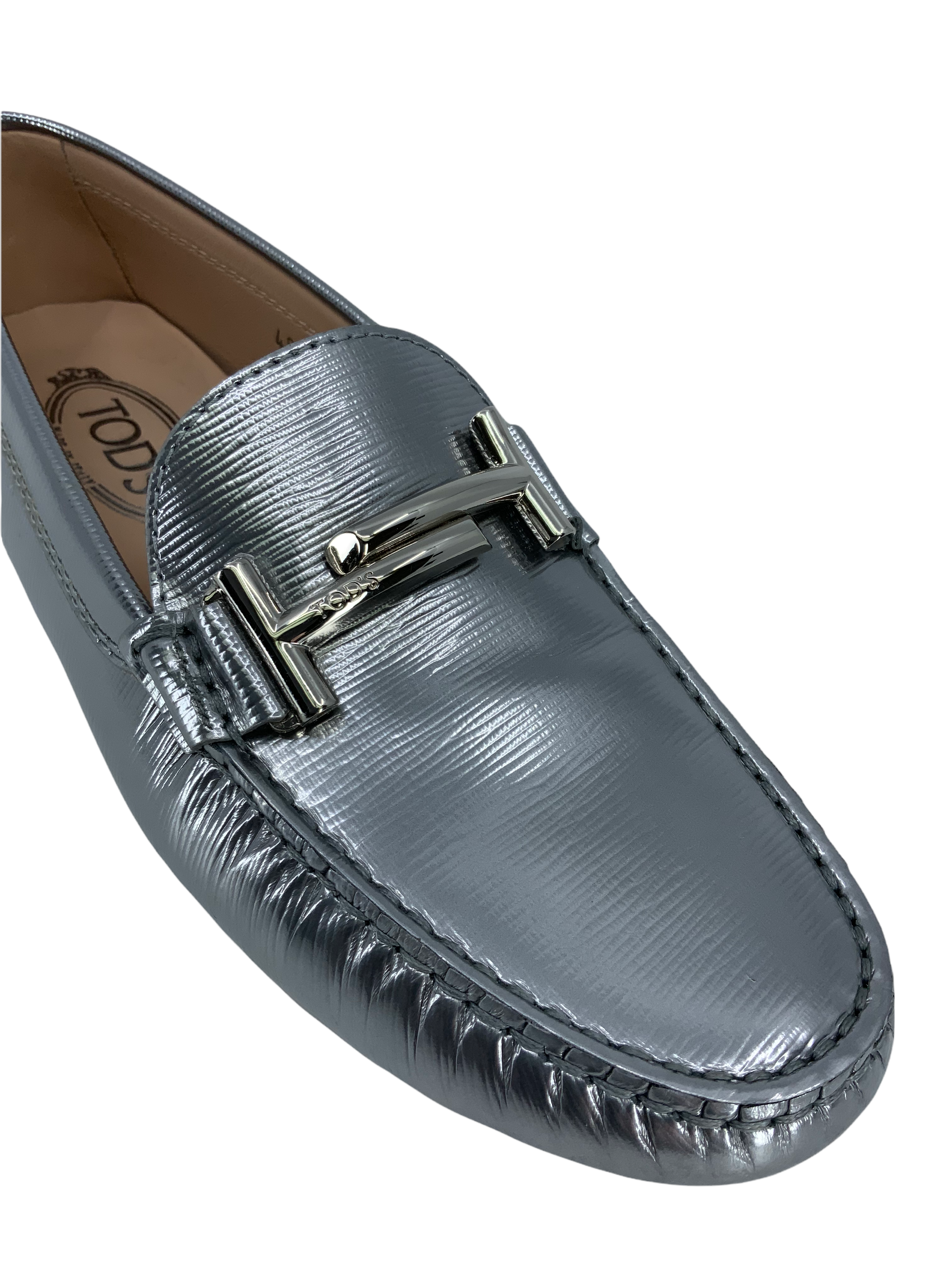TOD'S Gommino Double T Leather Driving Shoes for Men - Size 10 US | Comfortable Luxury Loafers for Business Casual & Weekend Wear
