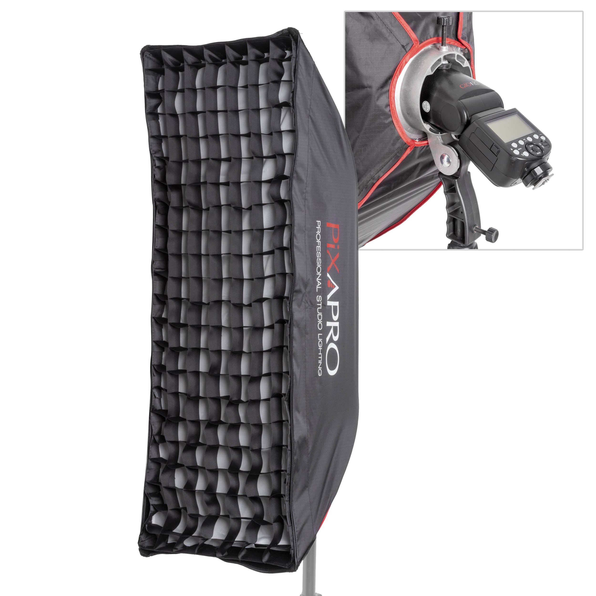 QuickBox3090 II 30x90cm (1x3') Strip Speedlite Softbox with Round Head Bracket - Professional Photography Lighting for Portraits, Product Shots & Studio Use