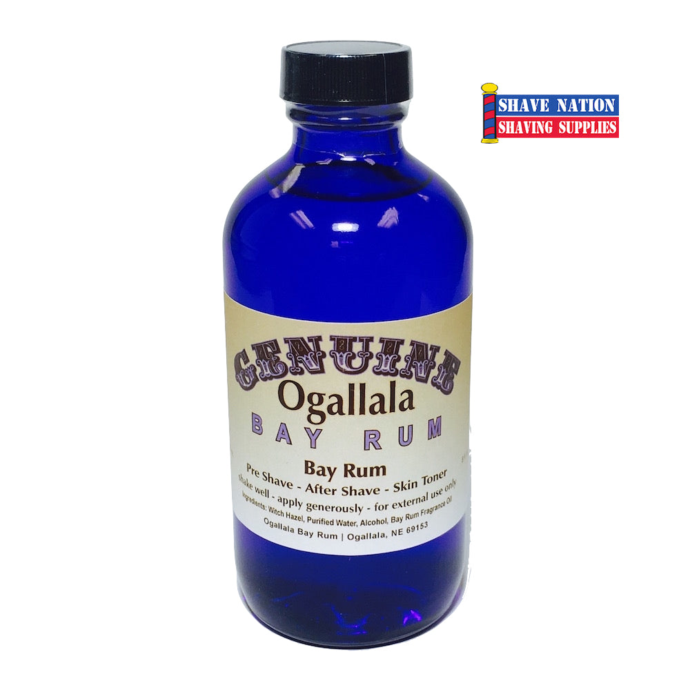 Ogallala Bay Rum Aftershave Lotion 8oz - Natural Alcohol-Free Post Shave Balm for Men, Soothing Skin Care with Bay Leaf & Spices - Perfect for Sensitive Skin & Daily Grooming Routine