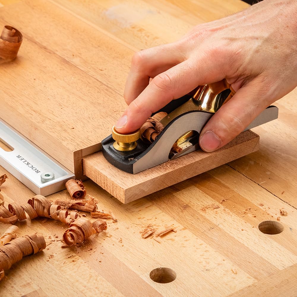 Bench Dog Rabbeting Block Plane - High Precision Woodworking Hand Tool for Smooth Edges & Rabbets | Ideal for Carpentry, DIY Projects & Furniture Making