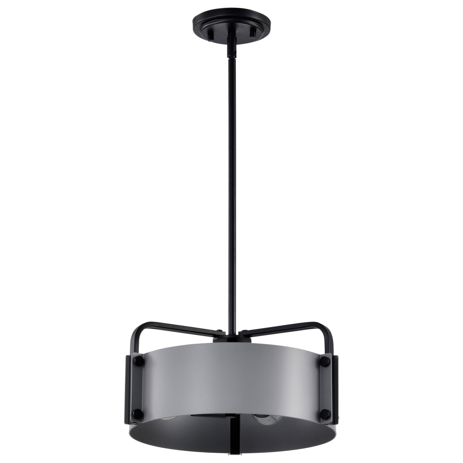 Altos 14-Inch 3-Light Pendant Light Fixture - Matte Gray & Black Finish for Kitchen Island, Dining Room, or Bedroom Lighting