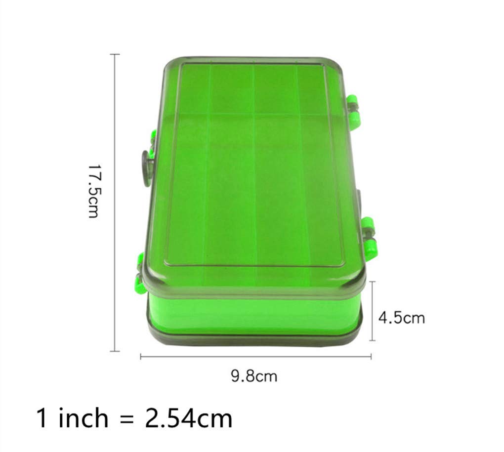 Toasis 2-Sided Plastic Fishing Lure Storage Box - Waterproof Tackle Organizer Container for Hooks, Baits & Small Fishing Gear - Perfect for Boat, Kayak & Shore Fishing Trips