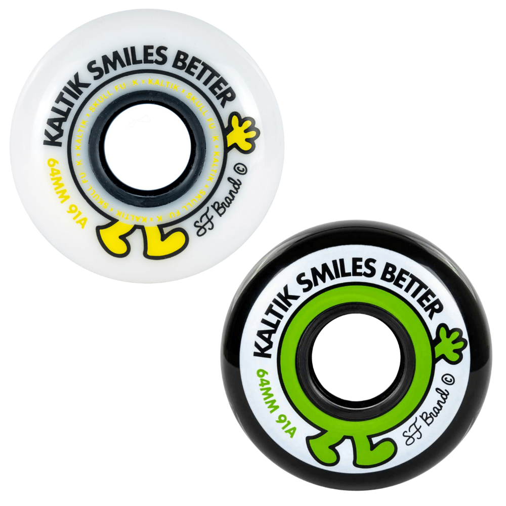 Kaltik x S.F Wheel 64mm Skateboard Wheels - High Performance Longboard Wheels for Cruising & Downhill - Perfect for Street Skating & Park Riding