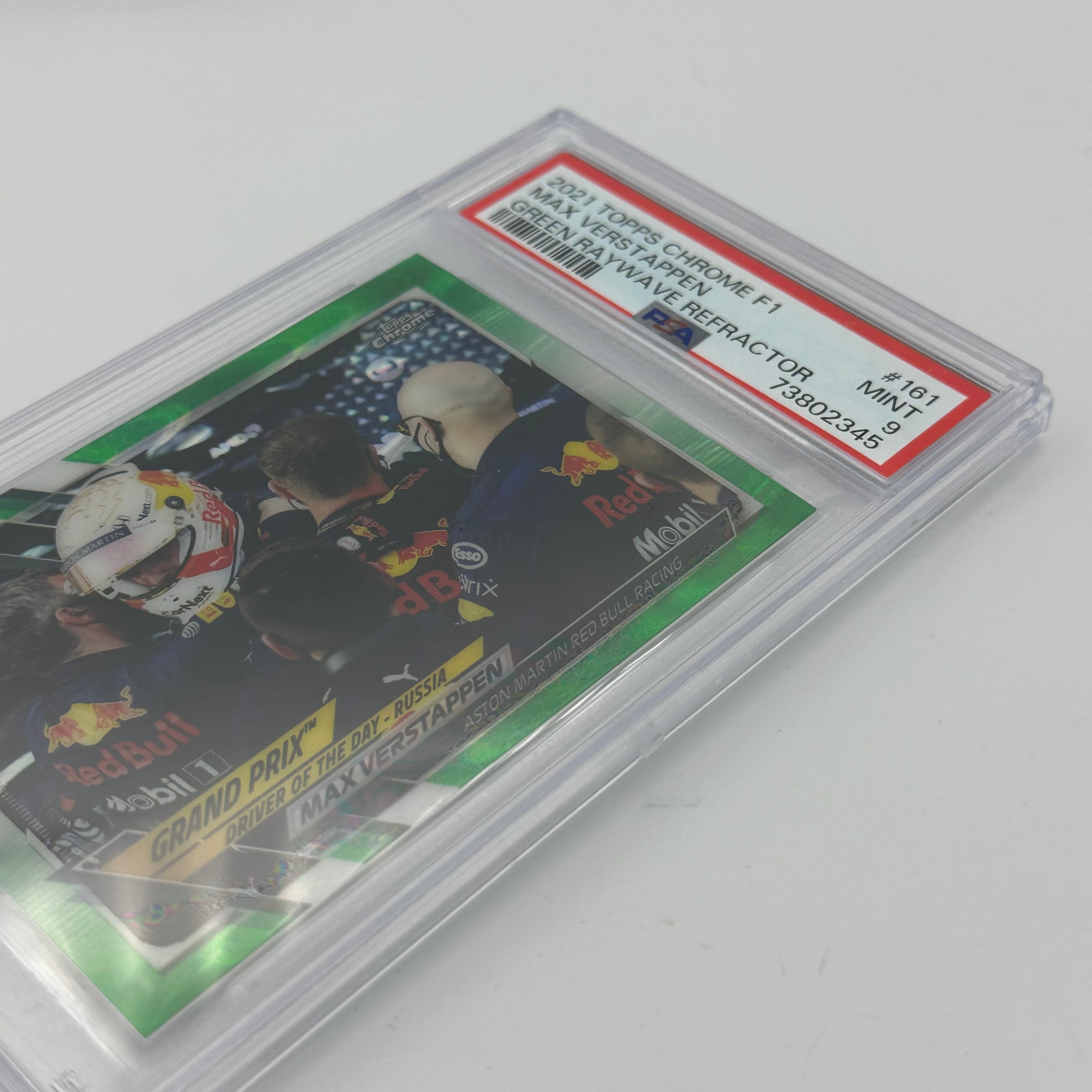 2006 Topps Chrome Max Verstappen #161 Green Raywave Refractor PSA 9 - Rare Racing Card for Collectors & Fans, Perfect for Display & Investment