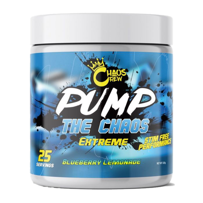 Chaos Crew Pump The Chaos Extreme 325g Pre-Workout Supplement - Boost Energy & Focus for Intense Gym Training & Bodybuilding Workouts