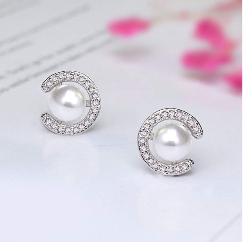 HengSun Diamond & Korean Wild Pearl Earrings for Women - Elegant Fashion Jewelry for Parties, Weddings & Daily Wear