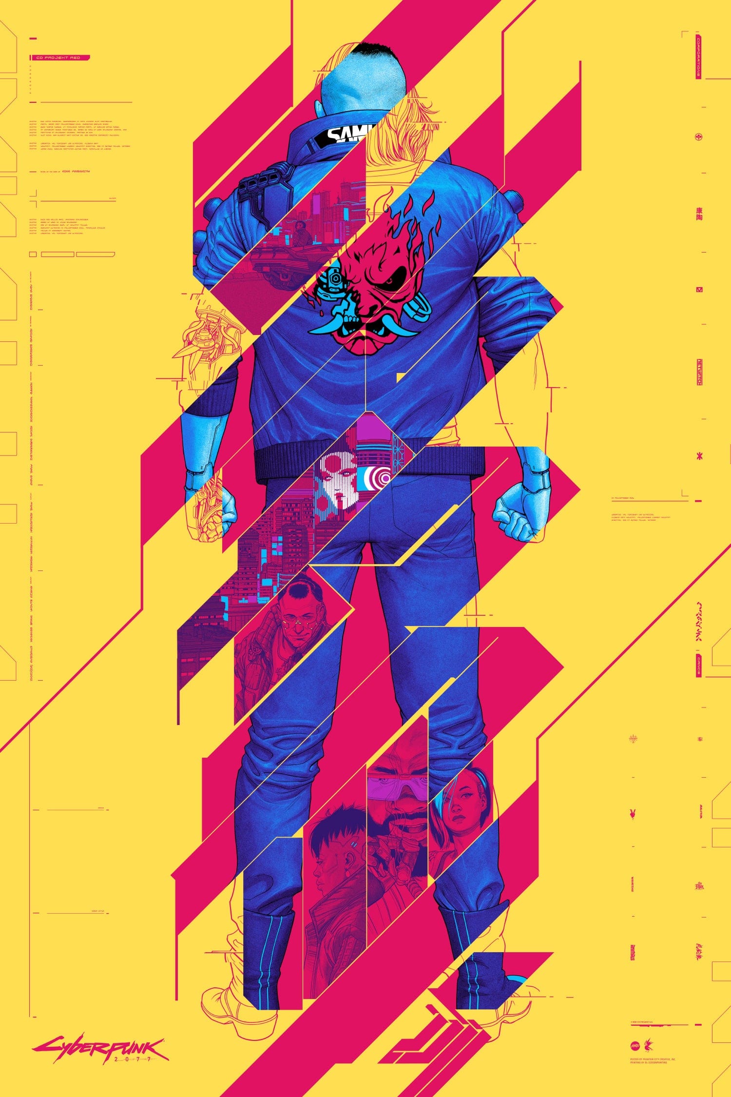 Cyberpunk 2077 Video Game Poster - Futuristic Wall Art Decor for Gaming Room, Bedroom & Office - Neon Night City Inspired Art Print