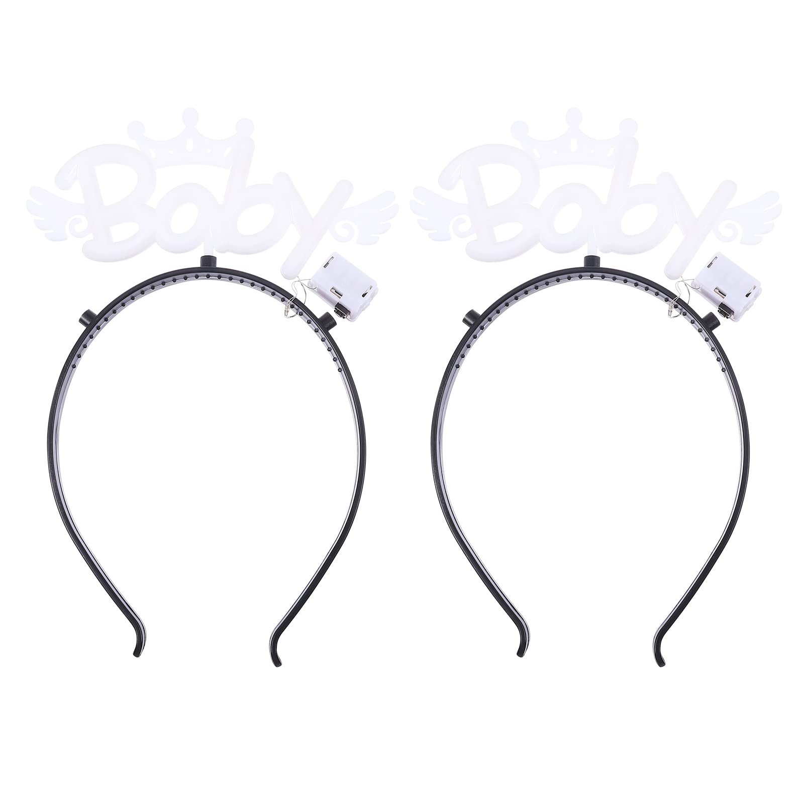 2pcs Glow in the Dark Birthday Headbands - LED Light Up Party Headpieces for Women & Girls - Perfect for Birthday Decorations, Home Parties, Wall Decor & Room Lighting