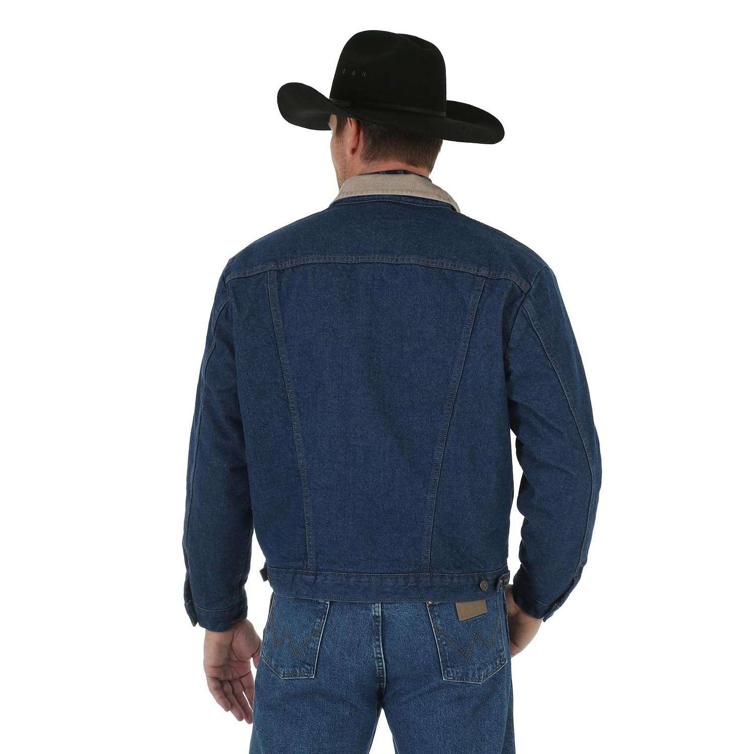 Wrangler Men's Western Style Lined Denim Jacket - Classic Workwear for Outdoor Adventures, Casual Wear & Country Style Fashion