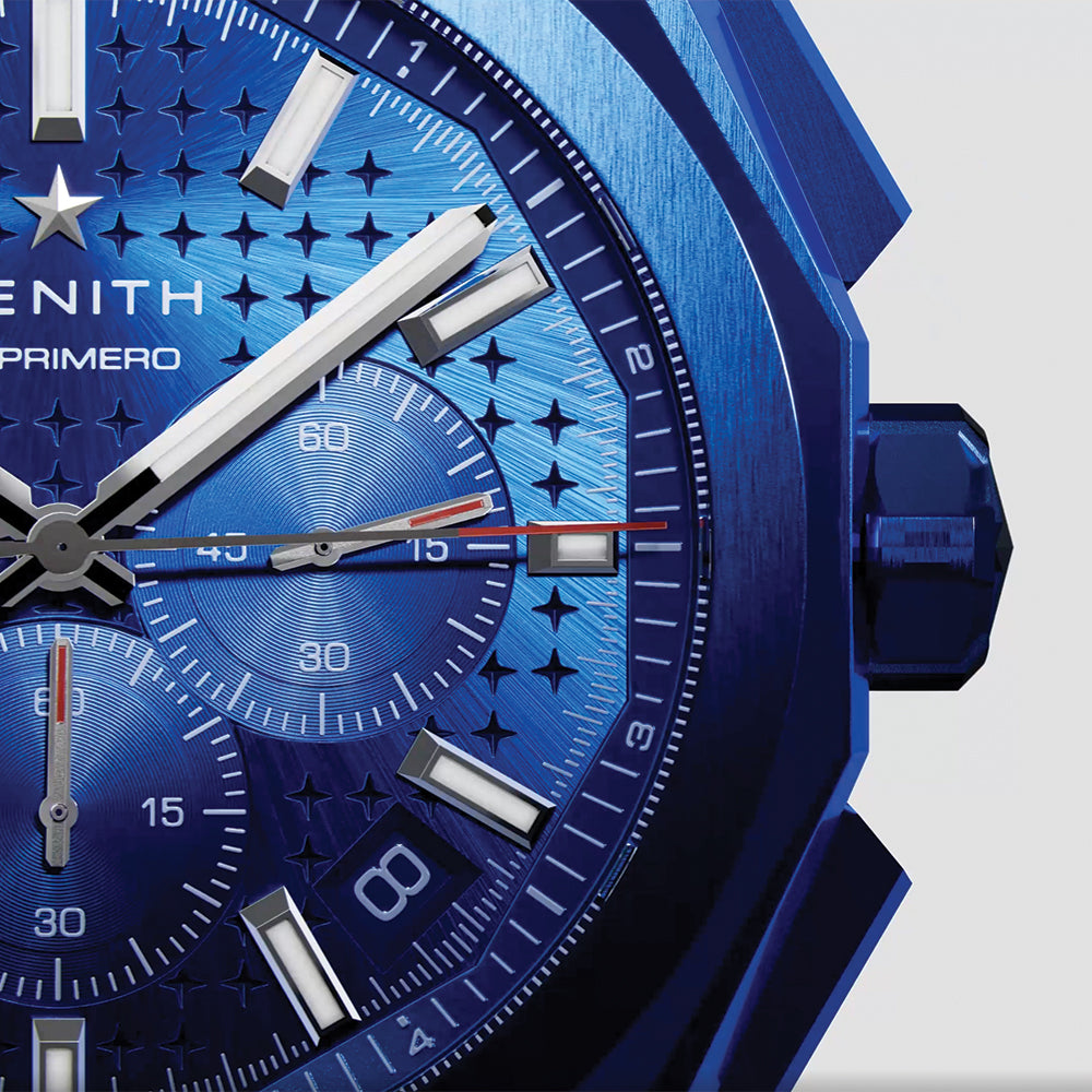 Defy Skyline Chronograph 160th Anniversary Edition - 42mm Ceramic Watch with Blue Dial, Stainless Steel Bracelet & Extra Rubber Strap | Luxury Sports Watch for Men, Perfect for Business, Diving & Everyday Wear