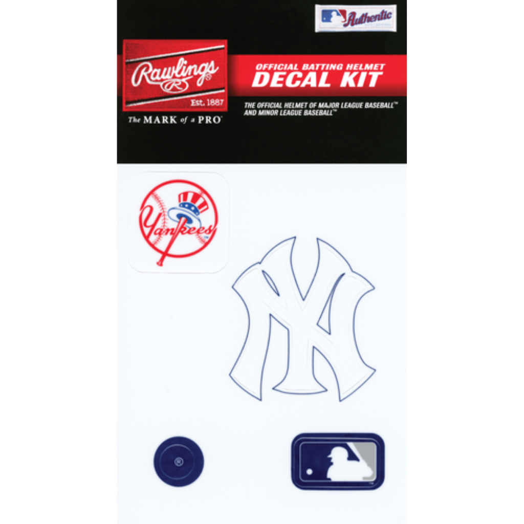 Rawlings MLB Decal Kit - Official Baseball Team Stickers for Helmets, Bats & Locker Decor | Perfect for Fans, Players & Collectors