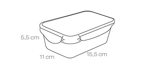 Tescoma 0.5 Liter Airtight Rectangular Food Storage Container - Freshness Keeper for Meal Prep, Leftovers & Pantry Organization (BPA-Free Plastic, Stackable Design) - Perfect for Kitchen, Office Lunch & Refrigerator Storage