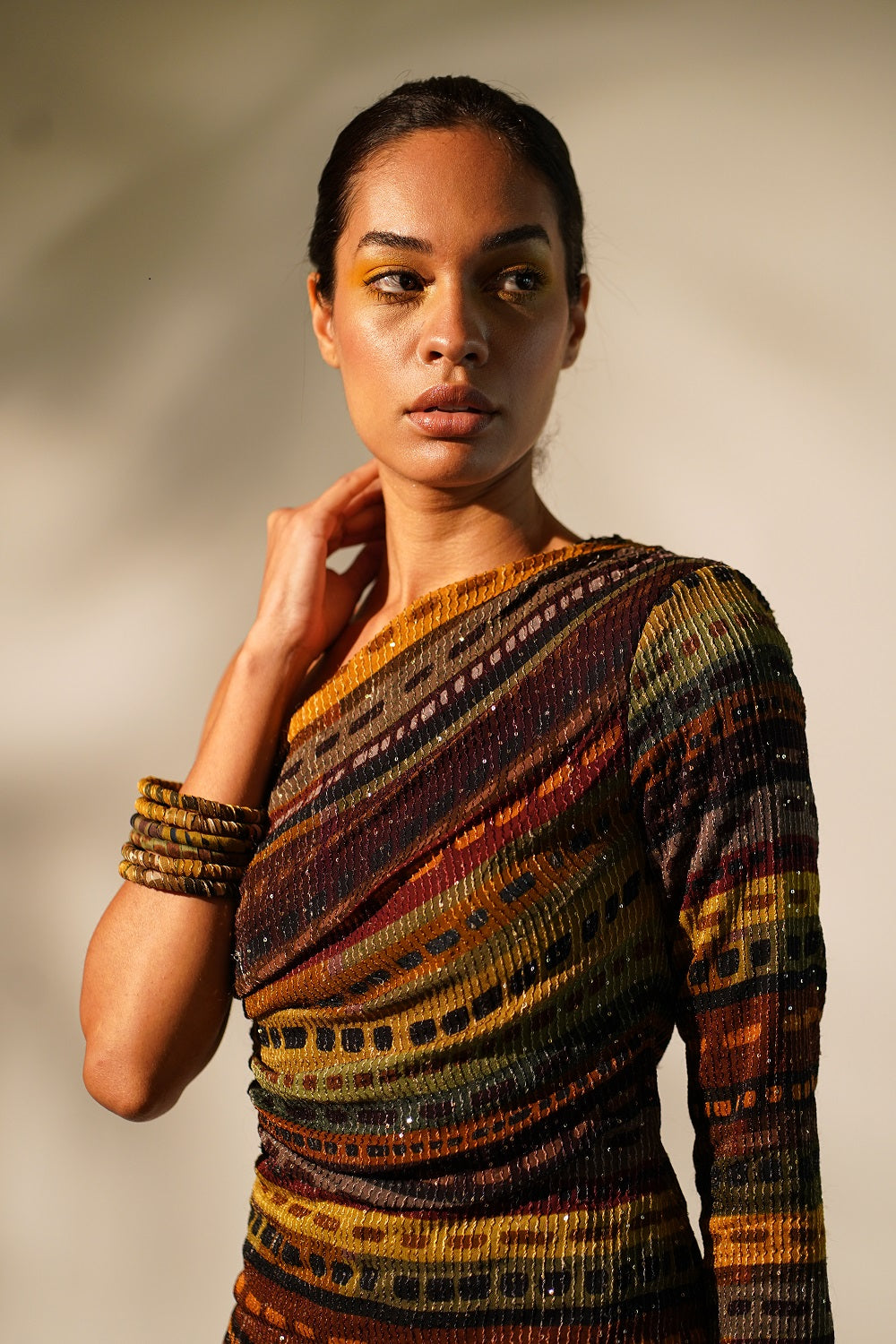 Stylish Multicolor Stripe Print One Shoulder Short Dress for Women - Perfect for Summer Parties, Beach Vacations & Night Out