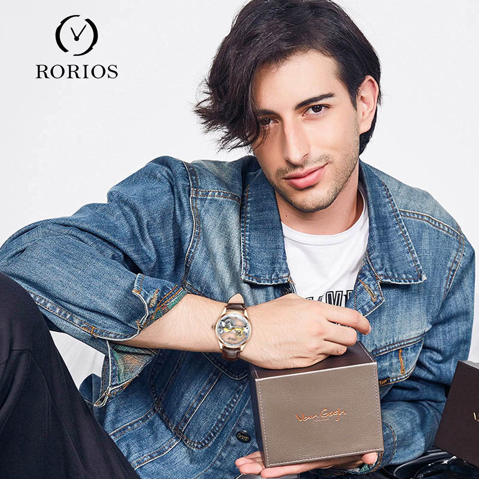 RORIOS Men's Automatic Mechanical Watch - Stainless Steel Band, Self-Winding, Waterproof Dress Watch for Business & Formal Occasions | Perfect for Office, Weddings & Special Events