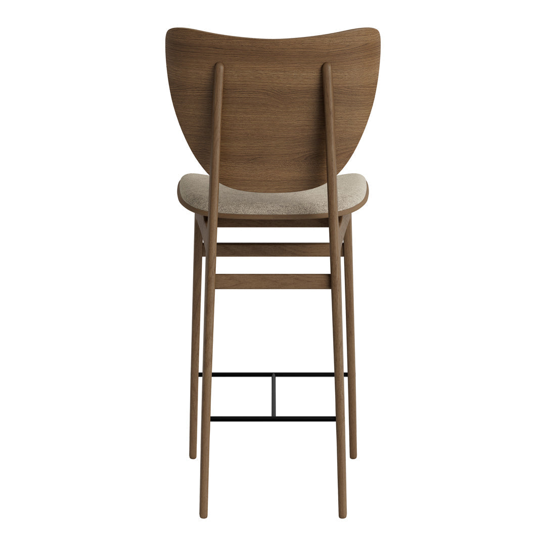 Elephant Counter Chair - Upholstered Bar Stool with Back Support for Kitchen Island, Breakfast Nook & Home Decor