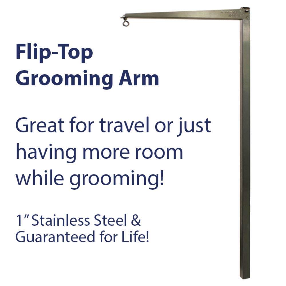 Groomers Helper® Stainless Steel Flip-Top Arm - Professional Dog Grooming Tool for Secure Pet Restraint | Perfect for Grooming Salons & Home Use