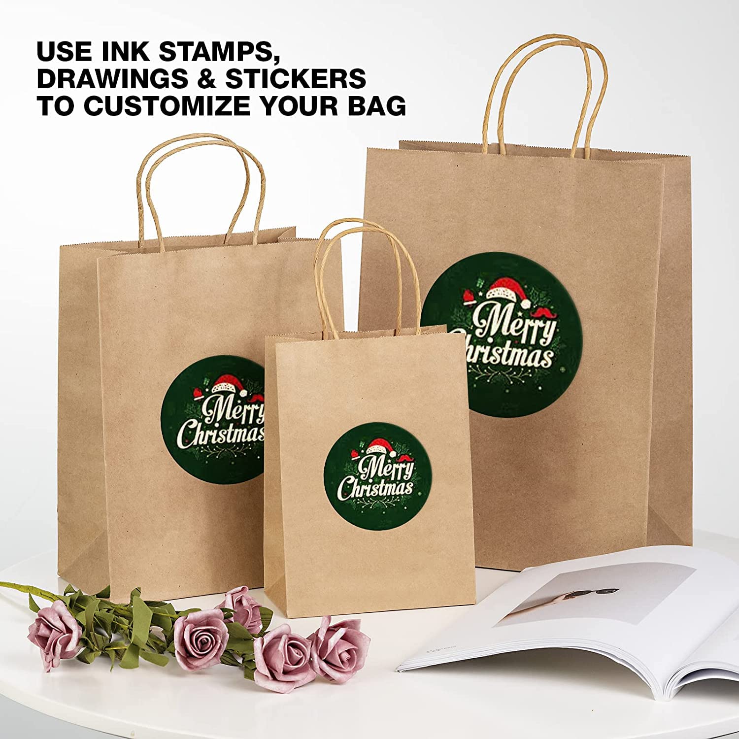Eco-Friendly Recycled Kraft Paper Bags 9x12x4 Inches (15 Pack) - Brown Disposable Shopping Bags for Retail, Gifts & Crafts | Sustainable & Biodegradable | Perfect for Groceries, Parties & Eco-Conscious Shopping