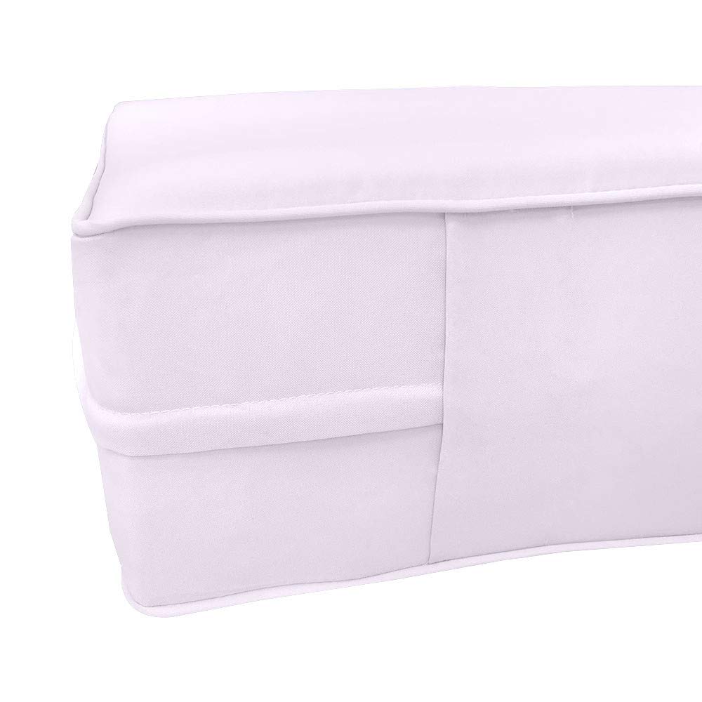 Prolinemax Outdoor Style 3 Twin-XL Piped Trim Daybed Mattress Bolster Pillow Fitted Sheet Cover Only - Waterproof & Breathable Fabric for Patio, Poolside, and Guest Room Use - Model AD107