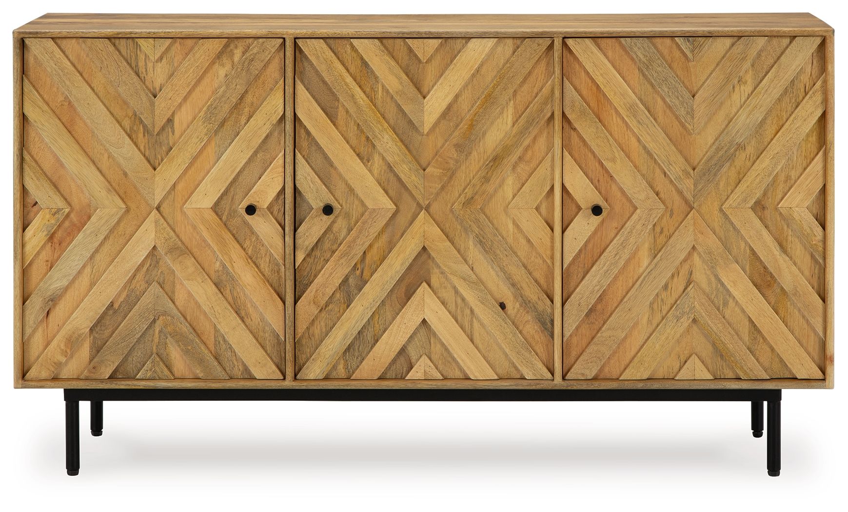 Cadewick Natural Wood Accent Cabinet - Stylish Storage for Living Room, Bedroom & Entryway