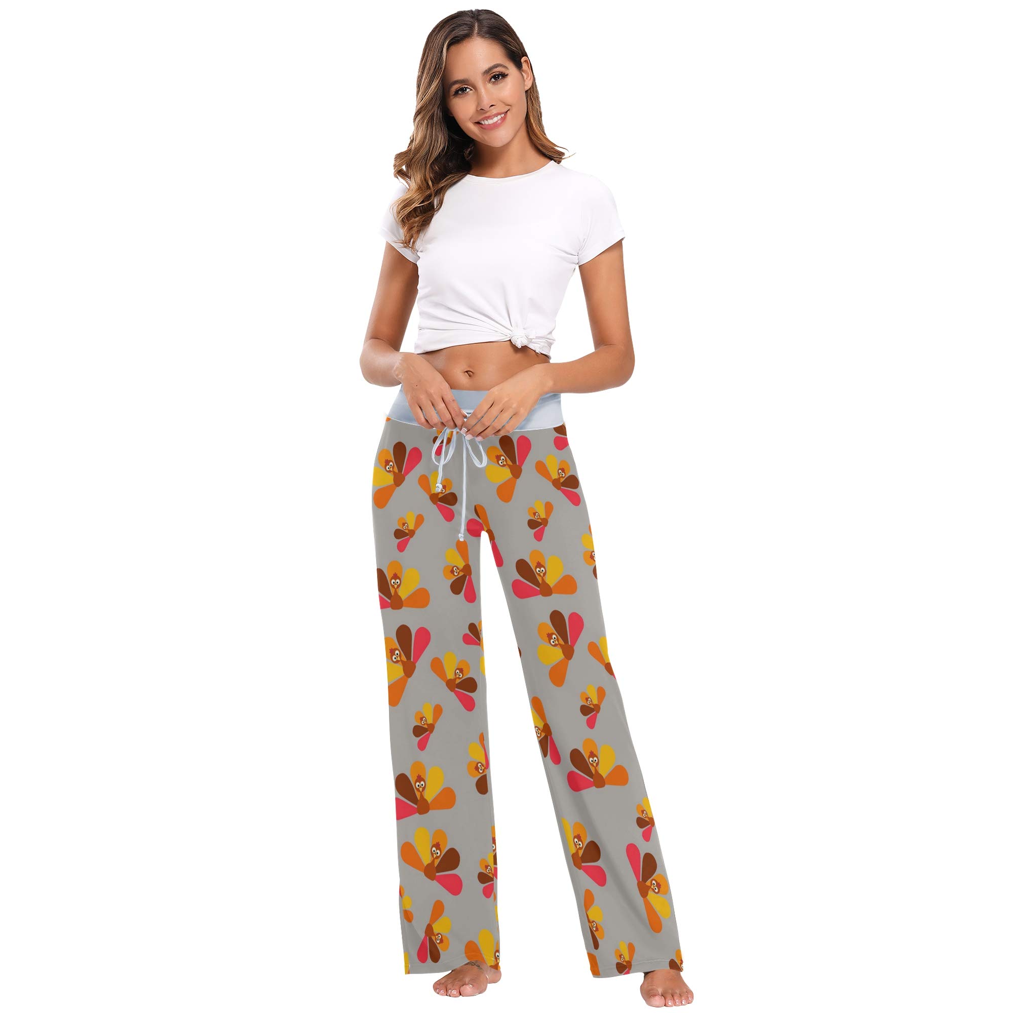 Women's High Waist Palazzo Pajama Pants - Soft Lounge Leggings with Drawstring Waist for Sleep & Relaxation | Perfect for Yoga, Home Wear & Comfortable Nightwear