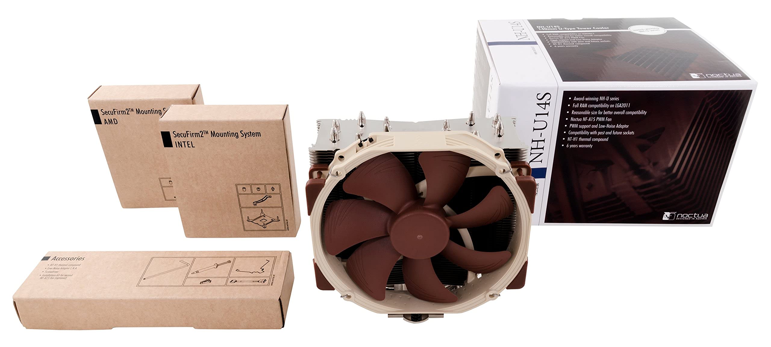 Noctua NH-U14S Premium CPU Cooler with NA-HC6 chromax.Black Heatsink Covers - High Performance Air Cooling for Gaming PC, Workstation, and Overclocking - Quiet Cooling Solution for Intel and AMD Processors