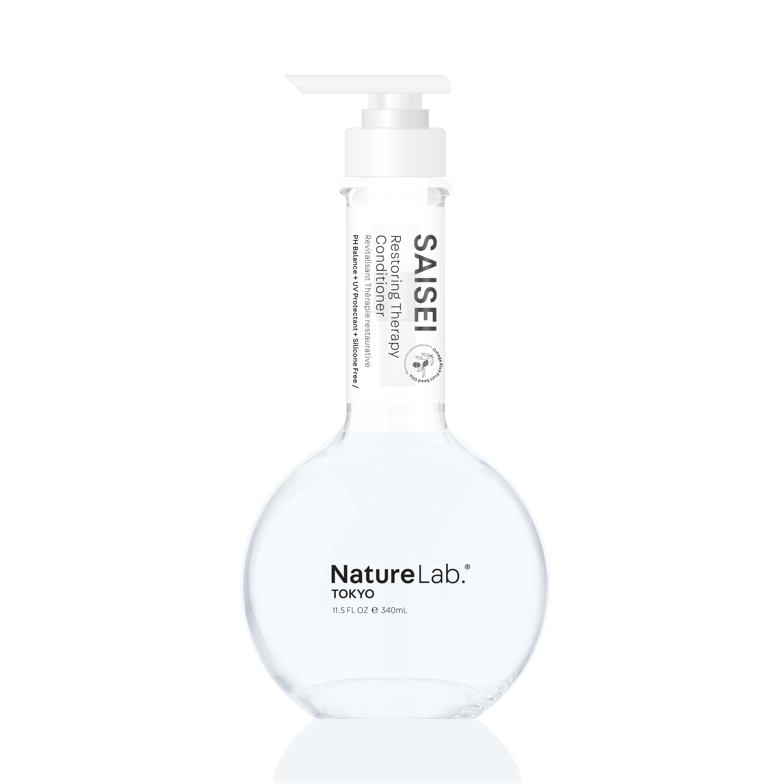 NATURELAB. TOKYO SAISEI Restoring Therapy Conditioner - Lightweight Hair Treatment for Strong, Healthy Hair - 11.5 oz - Ideal for Damaged, Dry & Frizzy Hair Care at Home or Salon