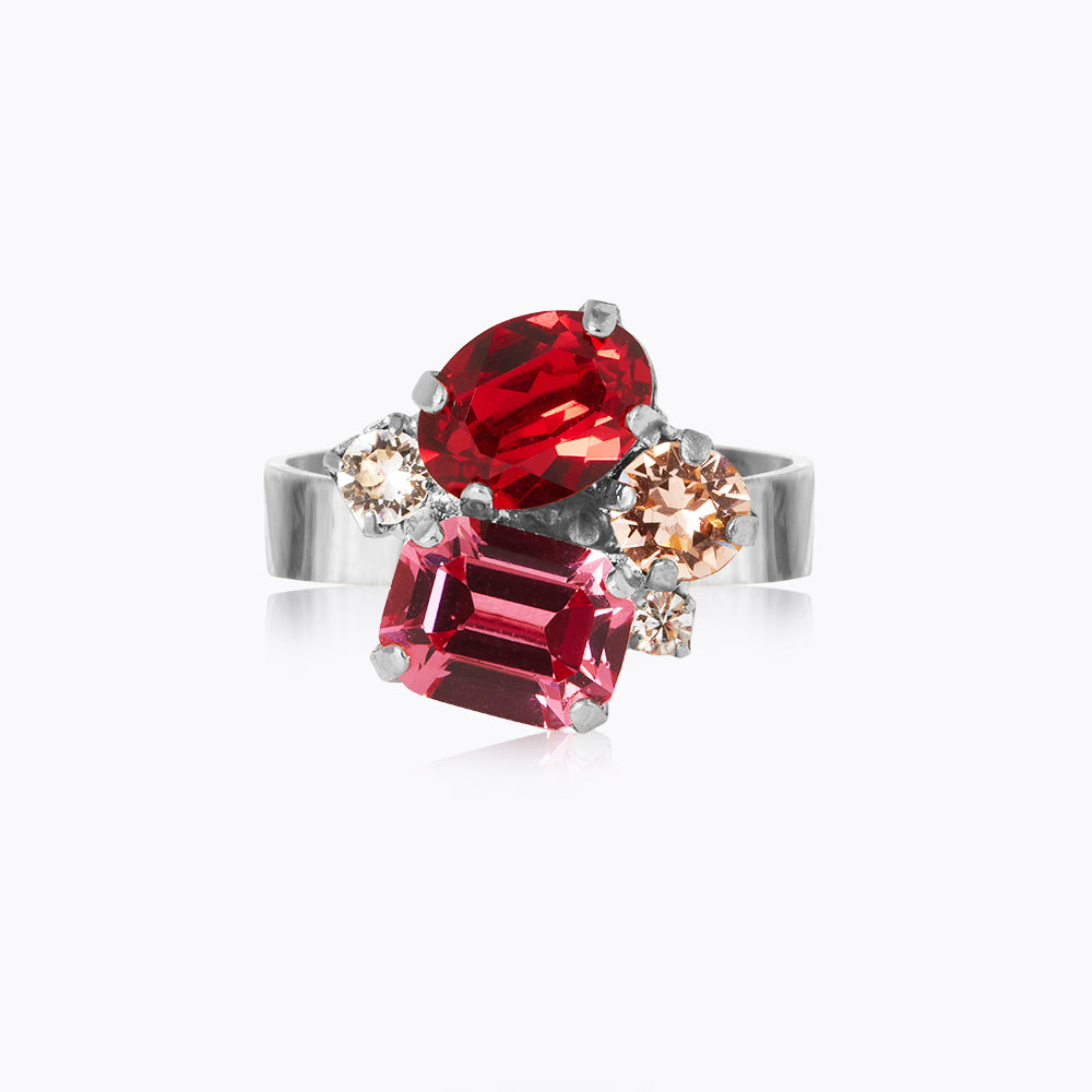 Petite Carolina Ring - Elegant Scarlet Combo Jewelry for Women | Perfect for Weddings, Anniversaries & Special Occasions