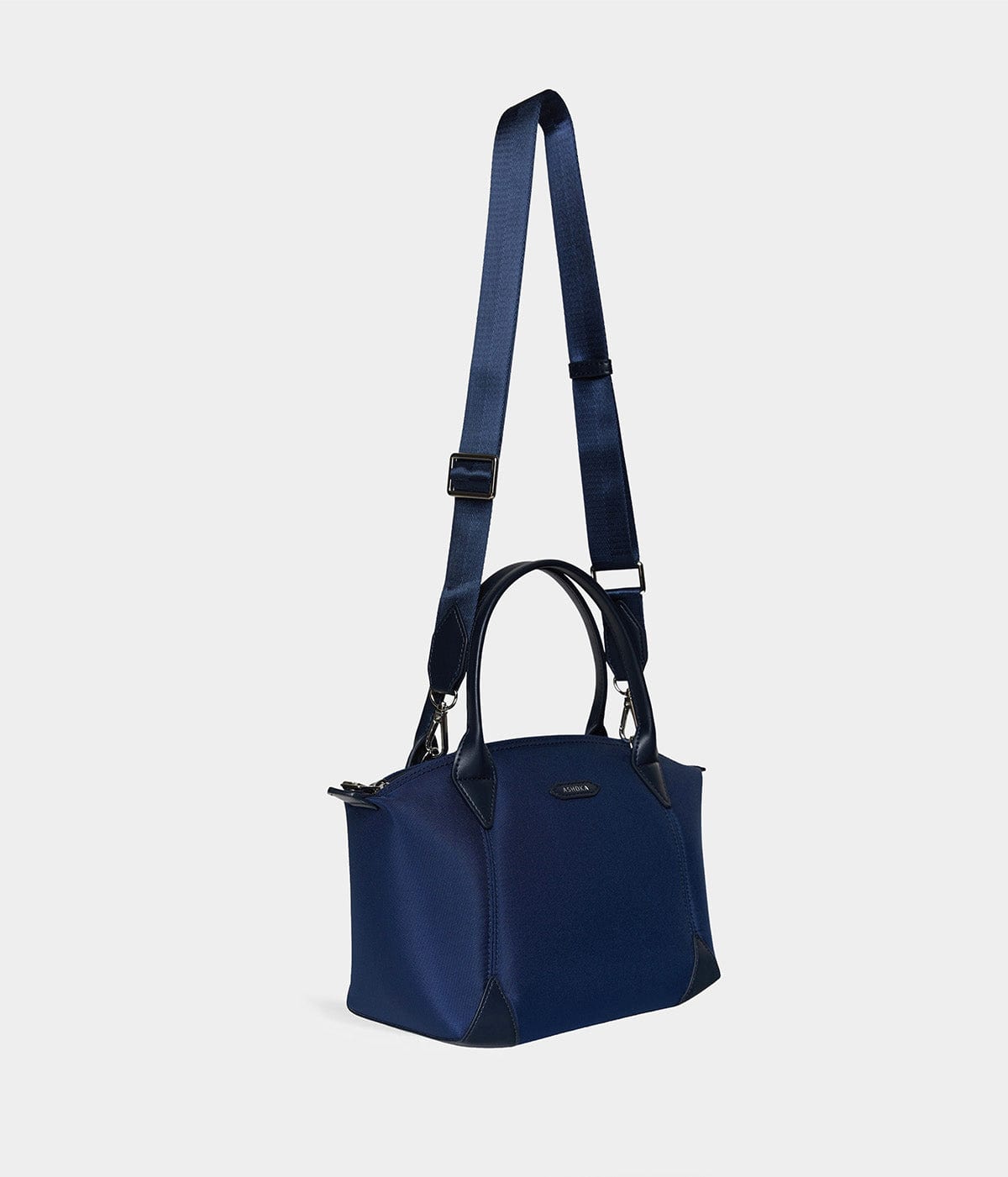 Stylish Navy Blue Apple Skin & Nylon Crossbody Shoulder Bag for Women - Perfect for Work, Travel and Everyday Use