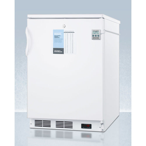 Accucold 24 Inch Wide Built-In All Refrigerator in White - FF7LWBIPLUS2 | Energy Efficient Under Counter Fridge for Kitchen, Bar, Office or Garage Storage