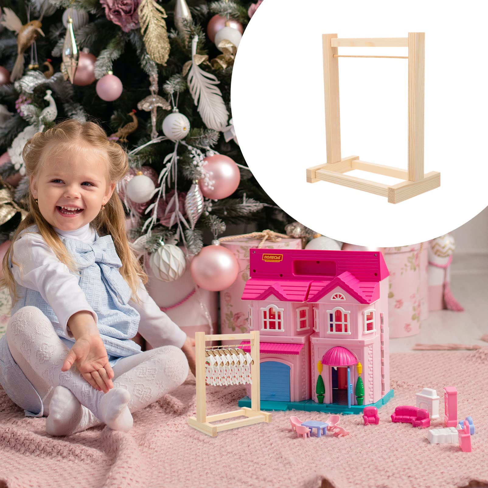 Wooden Doll Clothes Hanger for 18