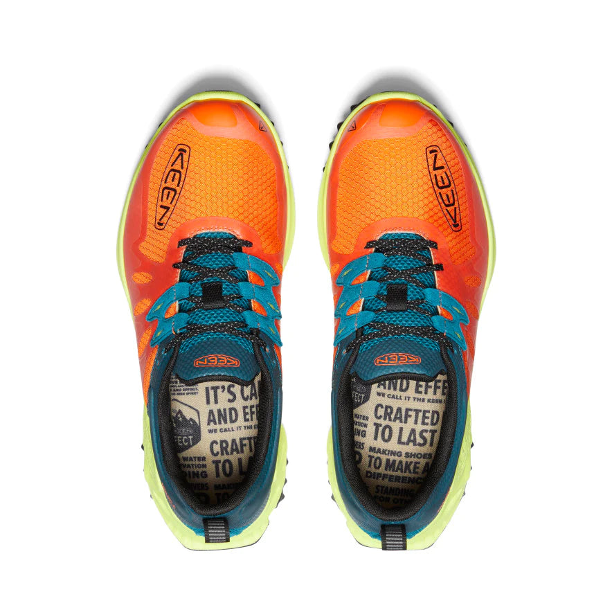 Men's Zionic WP Waterproof Hiking Shoes - Scarlet Ibis/Deep Lagoon - Perfect for Outdoor Adventures & Trail Running