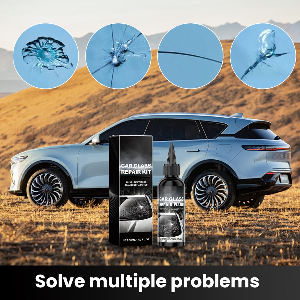 2024 New Car Windshield Crack Repair Kit - Fix Chips, Cracks & Scratches | Professional Auto Glass Repair Glue | Easy DIY Solution for Windshield Damage (1 Piece) | Perfect for Road Trips & Daily Commutes