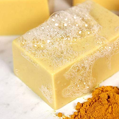 Organic Handmade Goat Milk & Turmeric Soap Bar - 100% Pure Natural Skincare for Glowing Complexion (2 Pack, 100g Each) | Gentle Cleansing for Dry, Sensitive Skin & Daily Face/Body Care