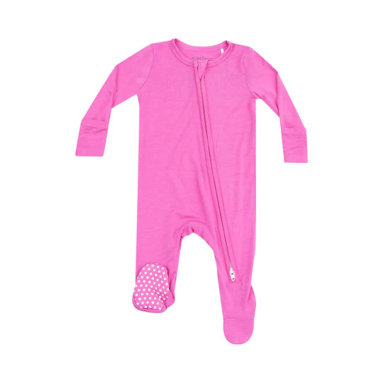 Bamboo 2-Way Zipper Footie Pajamas - Soft Organic Baby Sleepwear with Strawberry Moon Print | Cozy & Breathable for Infants & Toddlers | Perfect for Nursery, Bedtime & Lounging