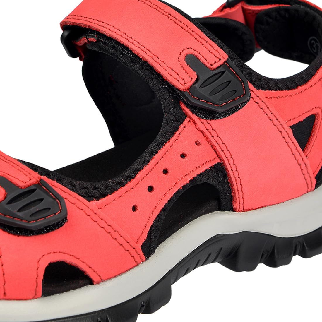 Harssidanzar Women's Leather Sandals - Adjustable Strap Outdoor Hiking Sandals for Walking, Beach & Casual Wear | Comfortable Women's Sandals for Summer Travel & Vacation