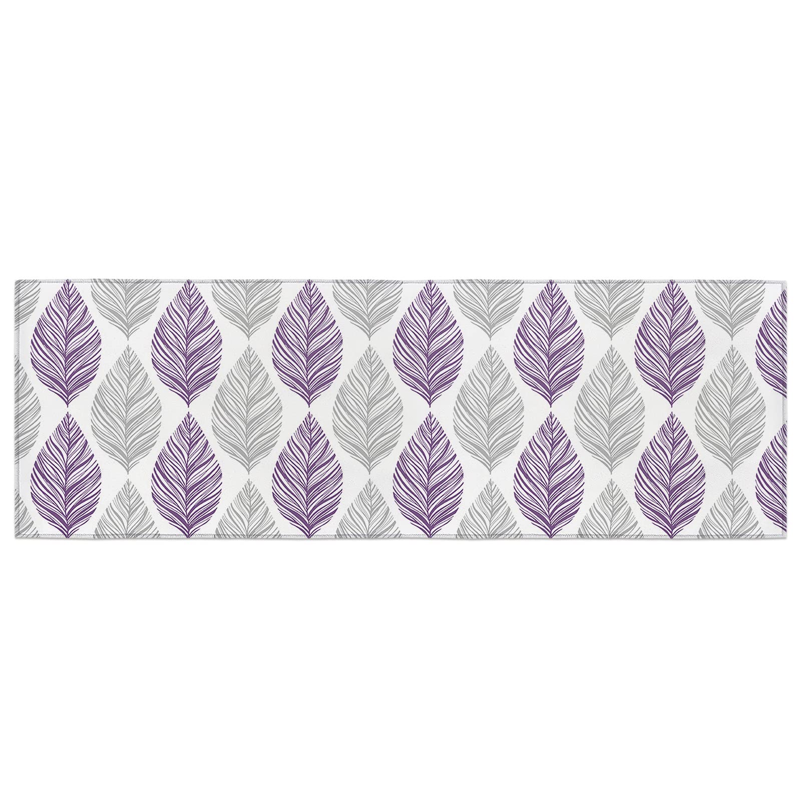 **Non-Slip Kitchen Rug with Cushioned Anti-Fatigue Design - Waterproof Floor Mat for Kitchen & Bathroom - 23.6x70.9in Leaves Pattern - Perfect for Standing Comfort While Cooking or Washing Dishes**